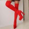 Red Casual Patchwork Solid Color Pointed Shoes (Heel Height 5.51in)