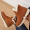 Cream White Casual Patchwork Solid Color Keep Warm Comfortable Shoes