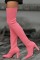 Pink Casual Patchwork Solid Color Pointed Keep Warm Comfortable Out Door Shoes  (Heel Height 3.54in)