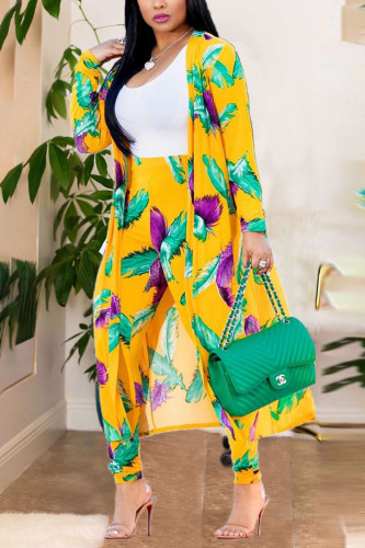 multicolor Fashion Sexy Patchwork Print Straight Long Sleeve