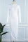 Black Casual Solid Backless Turtleneck Long Sleeve Dresses