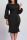 Black Casual Solid Patchwork O Neck One Step Skirt Dresses