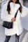 White Casual Solid Patchwork Cardigan Turndown Collar Outerwear