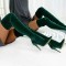 Red Casual Patchwork Solid Color Pointed Keep Warm Comfortable Shoes (Heel Height 4.72in)