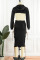 Burgundy Sexy Solid Bandage Hollowed Out Patchwork Hooded Collar Pencil Skirt Dresses