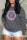 Grey Casual Street Print Patchwork O Neck Tops