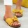 Yellow Casual Patchwork With Bow Round Comfortable Shoes
