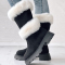 Black Casual Patchwork Contrast Round Keep Warm Comfortable Out Door Shoes