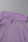 Purple Sexy Solid Mesh Halter Pencil Skirt Dresses