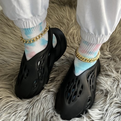 Black Casual Hollowed Out Round Comfortable Shoes