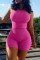 Pink Sexy Casual Solid Vests O Neck Sleeveless Two Pieces