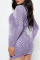 Pink Sexy Solid Sequins Patchwork Half A Turtleneck Pencil Skirt Dresses