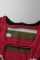 Red Sexy Street Striped Print Hollowed Out Patchwork Backless O Neck Tops