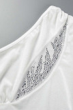White Sexy Solid Patchwork Feathers Hot Drill Pencil Skirt Dresses