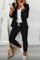Black Casual and fashionable suit set