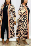 Decorative pattern cardigan Leopard Print Camouflage Lips Print Print Long Sleeve Outerwear