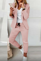 Pink Casual and fashionable suit set