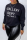 Black Casual Print Patchwork O Neck Tops