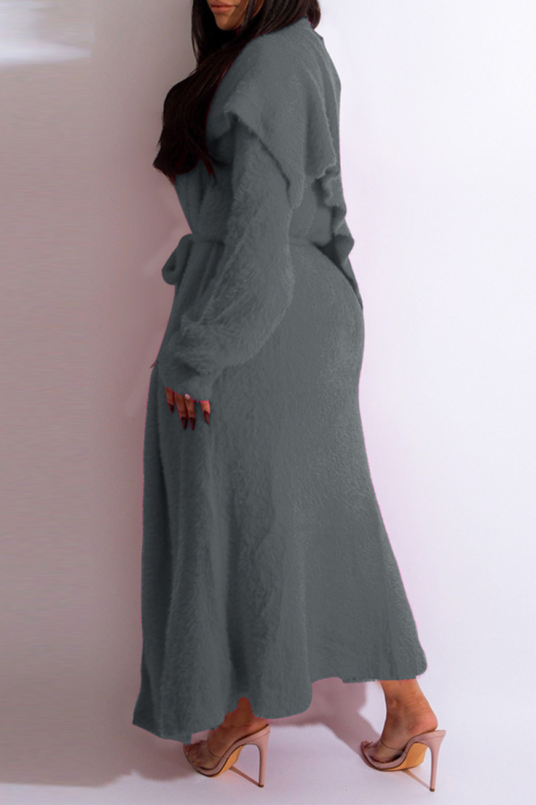 Casual Solid Slit Half A Turtleneck Sleeveless Two Pieces