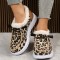 White Casual Patchwork Printing Round Keep Warm Comfortable Flats Shoes