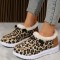 Brown Casual Patchwork Printing Round Keep Warm Comfortable Flats Shoes
