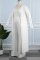 White Casual Solid Cardigan Vests Pants O Neck Plus Size Two Pieces
