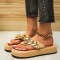 Black Casual Patchwork Solid Color Round Comfortable Shoes