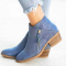 Blue Casual Patchwork Solid Color Pointed Comfortable Shoes (Heel Height 1.57in)