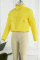 Orange Fashion Casual Solid Cardigan Mandarin Collar Outerwear