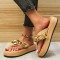 Khaki Casual Patchwork Solid Color Round Comfortable Shoes