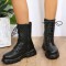 White Casual Patchwork Frenulum Solid Color Round Keep Warm Comfortable Shoes