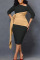 Pink Elegant Print Bandage Patchwork Fold Asymmetrical Collar One Step Skirt Dresses