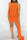 Orange Sexy Solid Patchwork Asymmetrical Oblique Collar Pencil Skirt Dresses