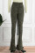 Black Street Solid Patchwork Skinny High Waist Pencil Patchwork Bottoms