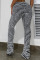 Black Street Solid Patchwork Skinny High Waist Pencil Patchwork Bottoms