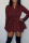 Burgundy Casual Solid Patchwork With Belt Turn-back Collar Straight Dresses