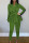 Green Casual Solid Patchwork With Belt Turn-back Collar Long Sleeve Two Pieces