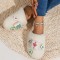 Cream White Casual Living Patchwork Round Keep Warm Comfortable Shoes