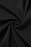 Black Sexy Formal Solid Patchwork Backless Off the Shoulder Evening Dress Plus Size Dresses