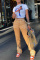Blue Casual Solid Patchwork Regular High Waist Conventional Patchwork Jeans