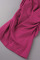 Purple Casual Sportswear Solid Patchwork Fold O Neck Long Sleeve Two Pieces