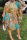 Apricot Casual Print Hollowed Out Half A Turtleneck Long Sleeve Dresses
