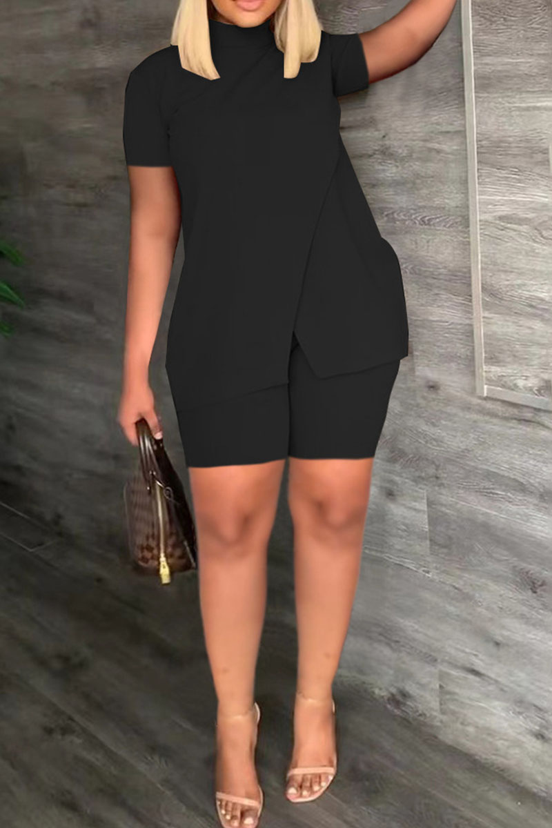 Casual Solid Patchwork Half A Turtleneck Tops(6 Colors)