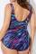 Black Sexy Print Patchwork U Neck Plus Size Swimwear