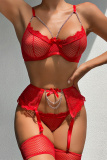 Orange Fashion Sexy Solid Hollowed Out Patchwork See-through Chains Backless Lingerie