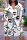 White Casual Print Patchwork Basic V Neck Long Sleeve Dresses
