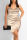 Apricot Sexy Solid Patchwork Asymmetrical Spaghetti Strap Sling Dress Dresses