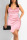 Pink Sexy Solid Patchwork Asymmetrical Spaghetti Strap Sling Dress Dresses
