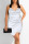 White Sexy Solid Patchwork Asymmetrical Spaghetti Strap Sling Dress Dresses