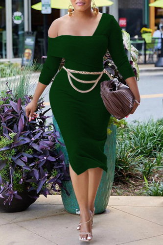 Wholesale Elegant Simplicity Solid Pocket O Neck Sleeveless Dress ...